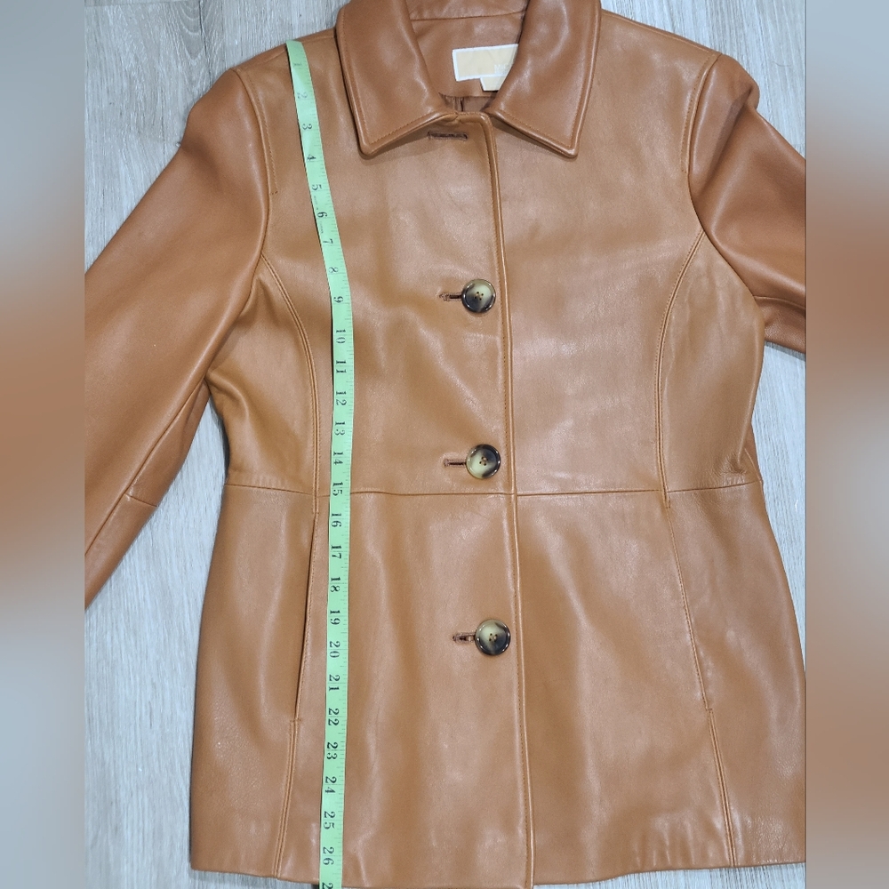 💢 Buy One Get One Of Equal Or Lesser Price - Classic Tan Leather Jacket - Picture 9 of 9